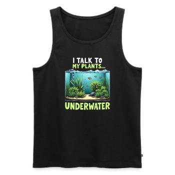 Aquascaping Enthusiast Underwater Gardening - Men's Premium Organic Tank Top - black - Front - AI Model Male 178 light (178cm)