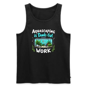 Aquascaping Enthusiast Underwater Gardening - Men's Premium Organic Tank Top - black - Front - AI Model Male 178 light (178cm)