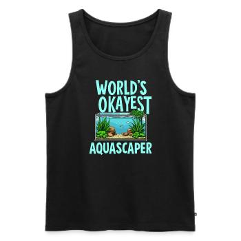 Aquascaping Enthusiast Underwater Gardening - Men's Premium Organic Tank Top - black - Front - AI Model Male 178 light (178cm)
