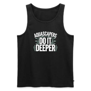 Aquascaping Enthusiast Underwater Gardening - Men's Premium Organic Tank Top - black - Front - AI Model Male 178 light (178cm)
