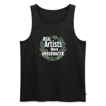 Aquascaping Enthusiast Underwater Gardening - Men's Premium Organic Tank Top - black - Front - AI Model Male 178 light (178cm)