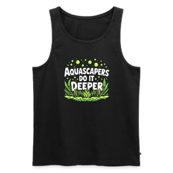 Aquascaping Enthusiast Underwater Gardening - Men's Premium Organic Tank Top - black - Front - AI Model Male 178 light (178cm)