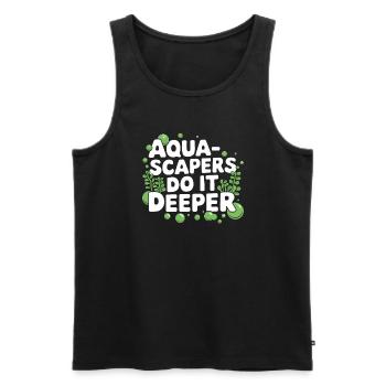 Aquascaping Enthusiast Underwater Gardening - Men's Premium Organic Tank Top - black - Front - AI Model Male 178 light (178cm)