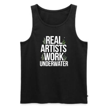 Aquascaping Enthusiast Underwater Gardening - Men's Premium Organic Tank Top - black - Front - AI Model Male 178 light (178cm)