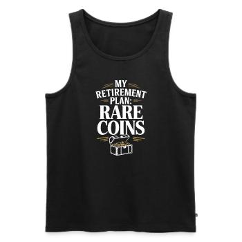 Coin Collector Coin Collection Numismatic History - Männer Premium Bio Tank Top - Schwarz - Vorne - AI Model Male 178 light (178cm)