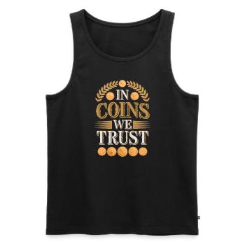 Coin Collector Coin Collection Numismatic History - Männer Premium Bio Tank Top - Schwarz - Vorne - AI Model Male 178 light (178cm)