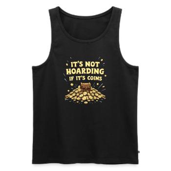Coin Collector Coin Collection Numismatic History - Men's Premium Organic Tank Top - black - Front - AI Model Male 178 light (178cm)