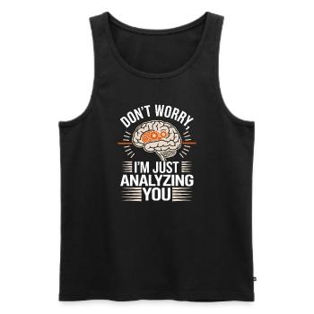 Understanding Psychology Mind and Behavior - Männer Premium Bio Tank Top - Schwarz - Vorne - Michal (187cm)