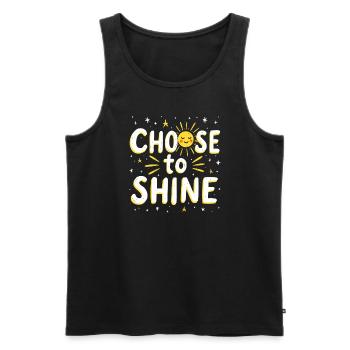 Harness Positivity And Mental Well-Being Through - Männer Premium Bio Tank Top - Schwarz - Vorne - AI Model Male 178 light (178cm)
