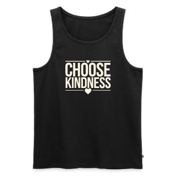 Harness Positivity And Mental Well-Being Through - Männer Premium Bio Tank Top - Schwarz - Vorne - AI Model Male 178 light (178cm)