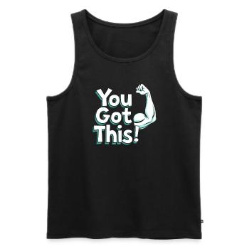Harness Positivity And Mental Well-Being Through - Männer Premium Bio Tank Top - Schwarz - Vorne - AI Model Male 178 light (178cm)