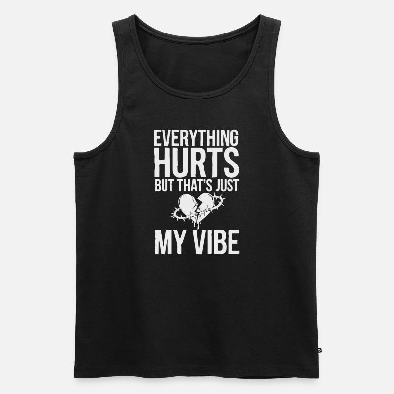 Introversion Alternative Style Emotional - Men's Premium Organic Tank Top - black