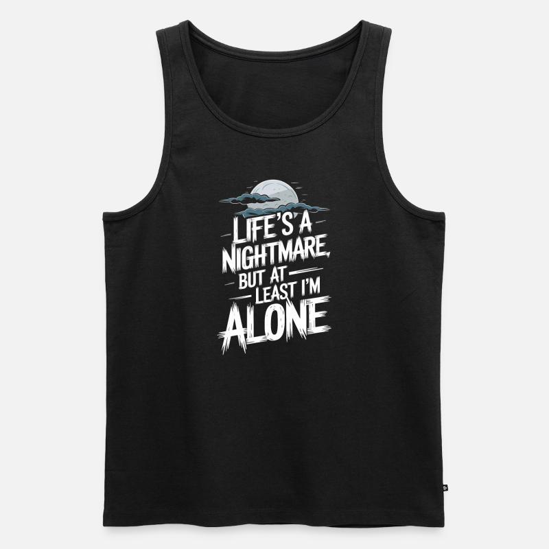 Introversion Alternative Style Emotional - Men's Premium Organic Tank Top - black