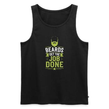 Bearded Professional Work Life Beard Pride Bearded - Men's Premium Organic Tank Top - black - Front - AI Model Male 178 light (178cm)