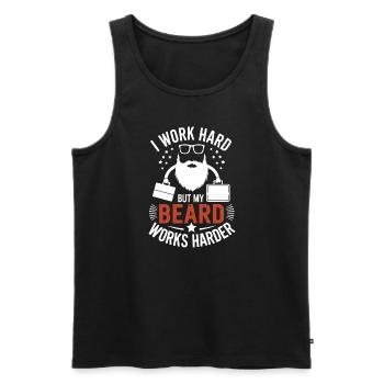 Bearded Professional Work Life Beard Pride Bearded - Men's Premium Organic Tank Top - black - Front - AI Model Male 178 light (178cm)