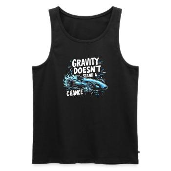 Boîte à savon alimentée par gravité Soap Box Racing Adventure pour le bricolage - Débardeur bio Premium Homme - noir - Devant - AI Model Male 178 light (178cm)