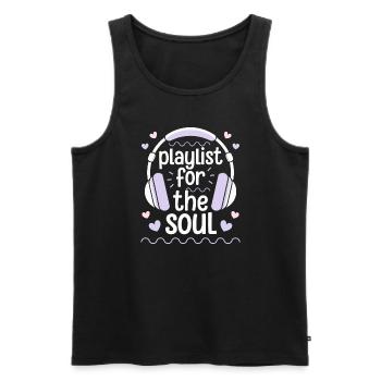 Chill Vibes Amateur de musique décontractée Relaxante - Débardeur bio Premium Homme - noir - Devant - AI Model Male 178 light (178cm)