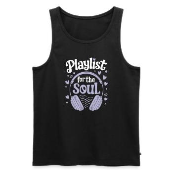 Chill Vibes Amateur de musique décontractée Relaxante - Débardeur bio Premium Homme - noir - Devant - AI Model Male 178 light (178cm)