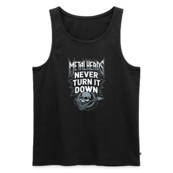 L’ambiance ultime de la playlist Thrash Metal de Metalhead - Débardeur bio Premium Homme - noir - Devant - AI Model Male 178 light (178cm)