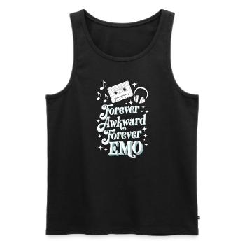 Ambiance emo et esthétique punk émotionnelle pour le - Débardeur bio Premium Homme - noir - Devant - AI Model Male 178 light (178cm)