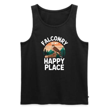 Explore the Art of Falconry with Magnificent Birds - Men's Premium Organic Tank Top - black - Front - AI Model Male 178 light (178cm)