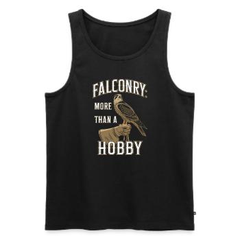 Explore the Art of Falconry with Magnificent Birds - Men's Premium Organic Tank Top - black - Front - AI Model Male 178 light (178cm)