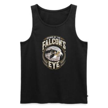 Explorez l’art de la fauconnerie avec de magnifiques oiseaux - Débardeur bio Premium Homme - noir - Devant - Michal (187cm)