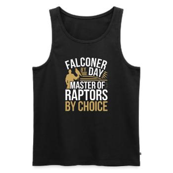 Explore the Art of Falconry with Magnificent Birds - Men's Premium Organic Tank Top - black - Front - AI Model Male 178 light (178cm)