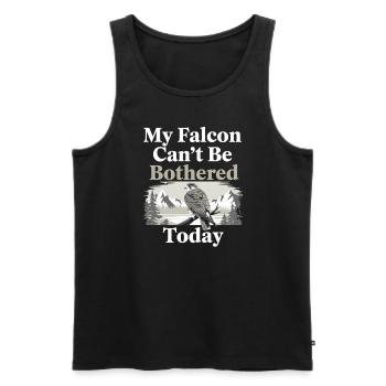 Explore the Art of Falconry with Magnificent Birds - Men's Premium Organic Tank Top - black - Front - AI Model Male 178 light (178cm)