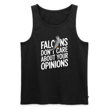 Explore the Art of Falconry with Magnificent Birds - Men's Premium Organic Tank Top - black - Front - AI Model Male 178 light (178cm)