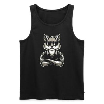 Furry Fandom Enthusiast Cosplay Fun and Fursuiting - Männer Premium Bio Tank Top - Schwarz - Vorne - AI Model Male 178 light (178cm)