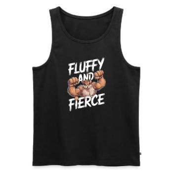 Furry Fandom Enthusiast Cosplay Fun and Fursuiting - Männer Premium Bio Tank Top - Schwarz - Vorne - AI Model Male 178 light (178cm)