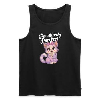 Furry Fandom Enthusiast Cosplay Fun and Fursuiting - Männer Premium Bio Tank Top - Schwarz - Vorne - AI Model Male 178 light (178cm)