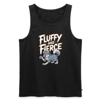Furry Fandom Enthusiast Cosplay Fun and Fursuiting - Männer Premium Bio Tank Top - Schwarz - Vorne - AI Model Male 178 light (178cm)