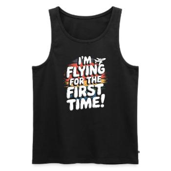 My First Plane Ride First Time Flying Adventure - Men's Premium Organic Tank Top - black - Front - Michal (187cm)