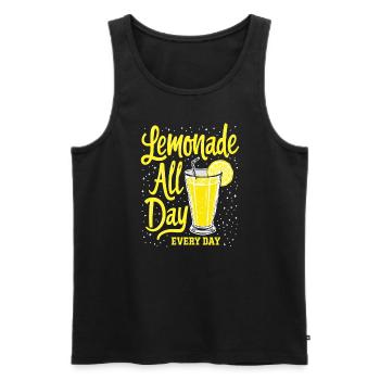 Refreshing Lemonade Vibes: Perfect for Lemonade - Men's Premium Organic Tank Top - black - Front - AI Model Male 178 light (178cm)