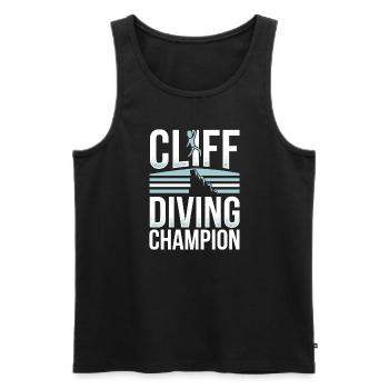 Cliff Diving Adventure Sports Thrill Seeker - Männer Premium Bio Tank Top - Schwarz - Vorne - AI Model Male 178 light (178cm)