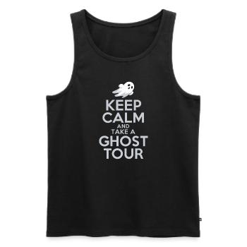 Spooky Adventures on Haunted Ghost Tours and - Men's Premium Organic Tank Top - black - Front - AI Model Male 178 light (178cm)