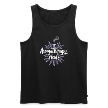 Embrace Aromatherapy For Holistic Healing And - Männer Premium Bio Tank Top - Schwarz - Vorne - Michal (187cm)