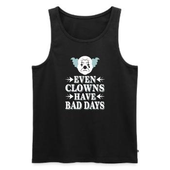 Melancholic Sad Clown Emotional Art Exploring - Männer Premium Bio Tank Top - Schwarz - Vorne - AI Model Male 178 light (178cm)