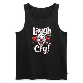Melancholic Sad Clown Emotional Art Exploring - Männer Premium Bio Tank Top - Schwarz - Vorne - AI Model Male 178 light (178cm)