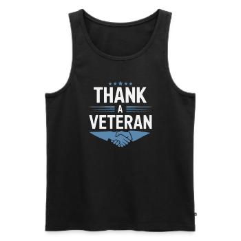 Honor Veterans Day with Patriotism and Military - Männer Premium Bio Tank Top - Schwarz - Vorne - AI Model Male 178 light (178cm)