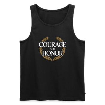 Honor Veterans Day with Patriotism and Military - Men's Premium Organic Tank Top - black - Front - AI Model Male 178 light (178cm)