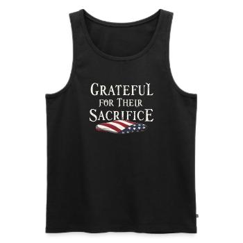 Honor Veterans Day with Patriotism and Military - Men's Premium Organic Tank Top - black - Front - AI Model Male 178 light (178cm)