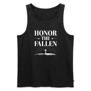 Honor Veterans Day with Patriotism and Military - Men's Premium Organic Tank Top - black - Front - AI Model Male 178 light (178cm)