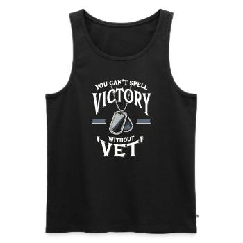 Honor Veterans Day with Patriotism and Military - Männer Premium Bio Tank Top - Schwarz - Vorne - AI Model Male 178 light (178cm)