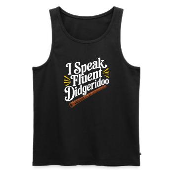 Didgeridoo Player Embracing Aboriginal Instrument - Männer Premium Bio Tank Top - Schwarz - Vorne - AI Model Male 178 light (178cm)