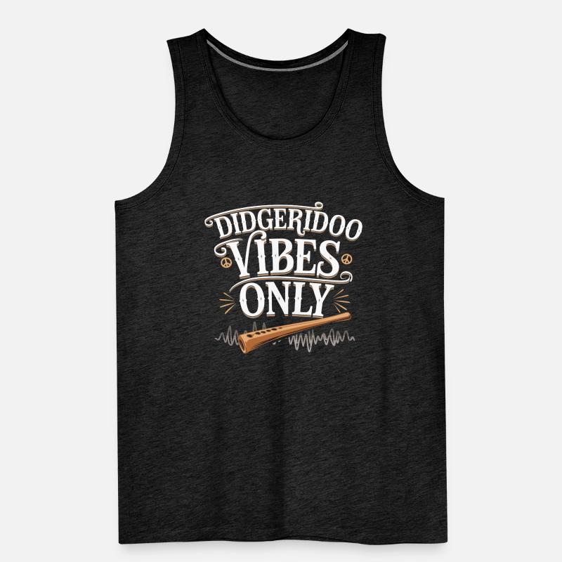 Didgeridoo Player Embracing Aboriginal Instrument Männer Premium Bio Tank Top