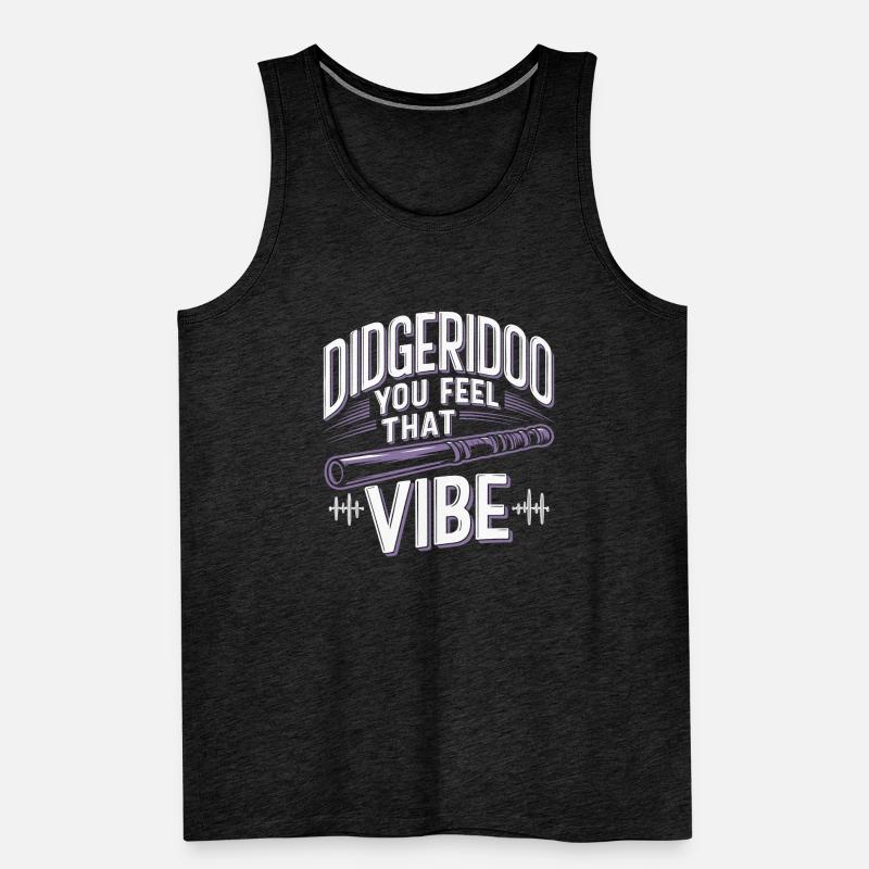 Didgeridoo Player Embracing Aboriginal Instrument Männer Premium Bio Tank Top
