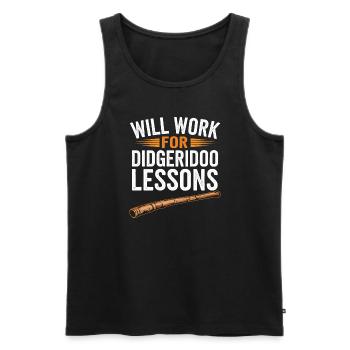Didgeridoo Player Embracing Aboriginal Instrument - Männer Premium Bio Tank Top - Schwarz - Vorne - AI Model Male 178 light (178cm)